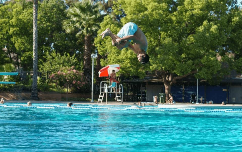 kid doing a watermelon jump